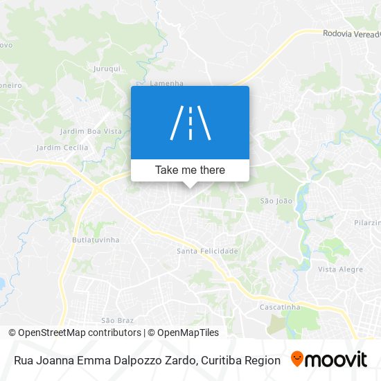 Mapa Rua Joanna Emma Dalpozzo Zardo