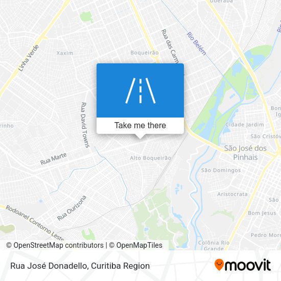 Rua José Donadello map