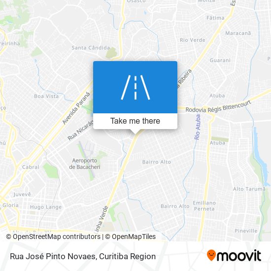 Mapa Rua José Pinto Novaes