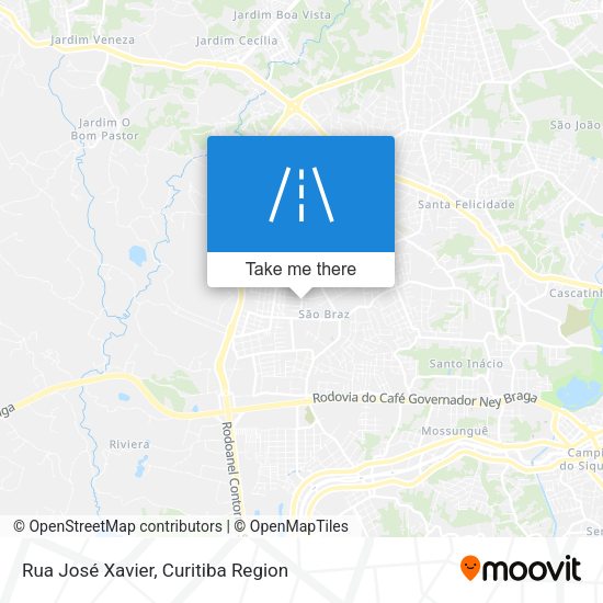 Rua José Xavier map