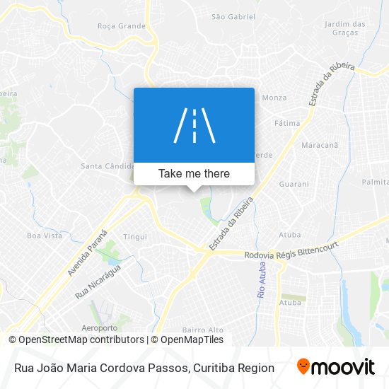 Mapa Rua João Maria Cordova Passos