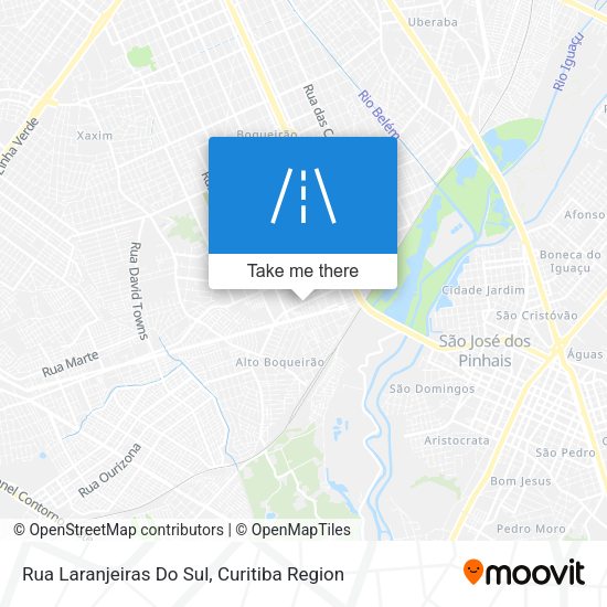 Rua Laranjeiras Do Sul map