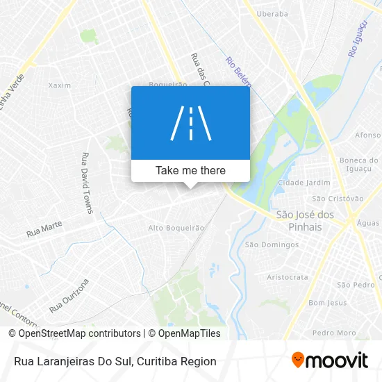 Rua Laranjeiras Do Sul map