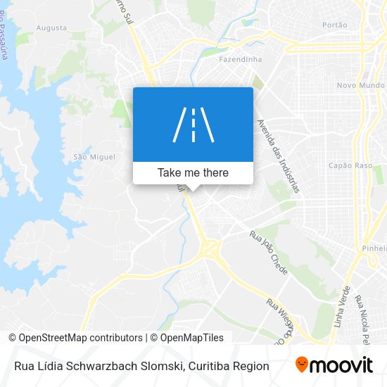 Rua Lídia Schwarzbach Slomski map