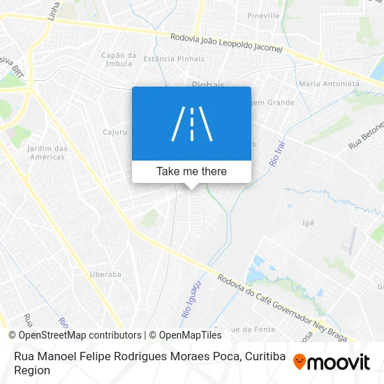 Rua Manoel Felipe Rodrigues Moraes Poca map