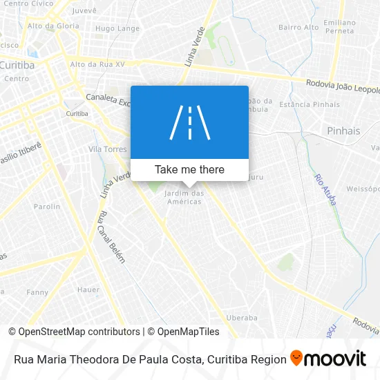 Rua Maria Theodora De Paula Costa map