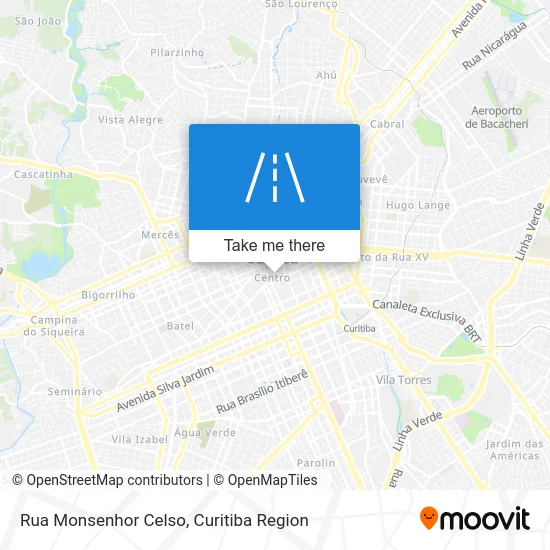 Rua Monsenhor Celso map