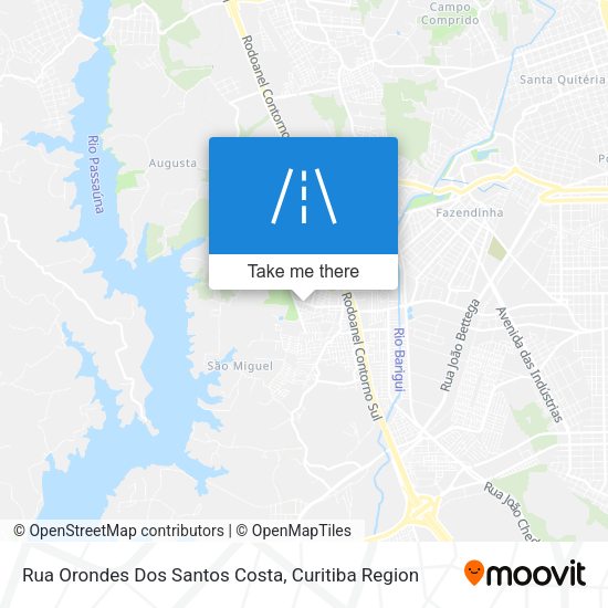 Rua Orondes Dos Santos Costa map