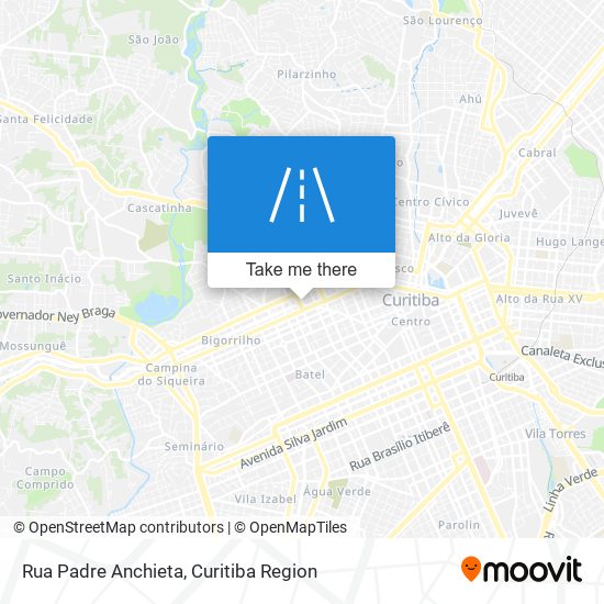 Mapa Rua Padre Anchieta