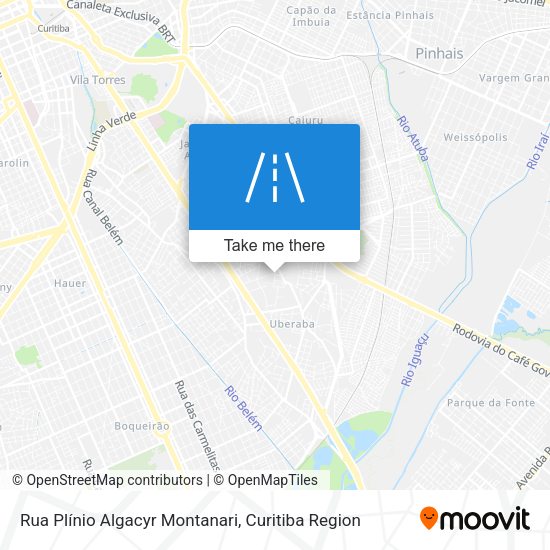 Rua Plínio Algacyr Montanari map