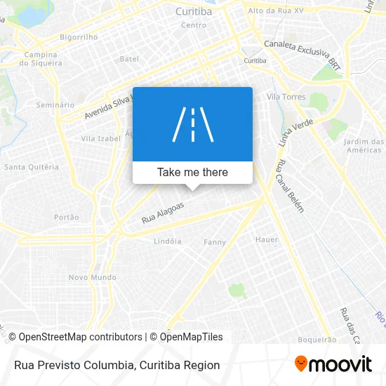 Rua Previsto Columbia map