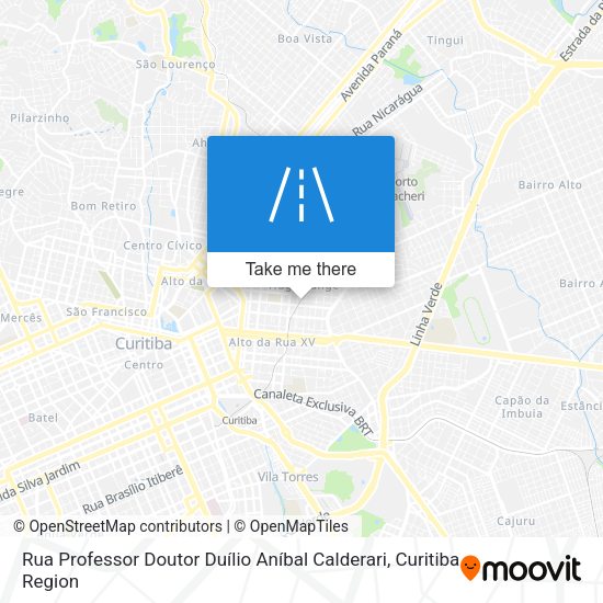 Rua Professor Doutor Duílio Aníbal Calderari map