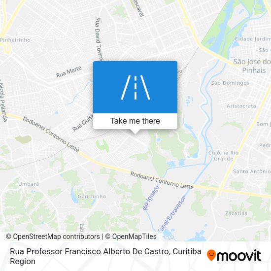 Rua Professor Francisco Alberto De Castro map