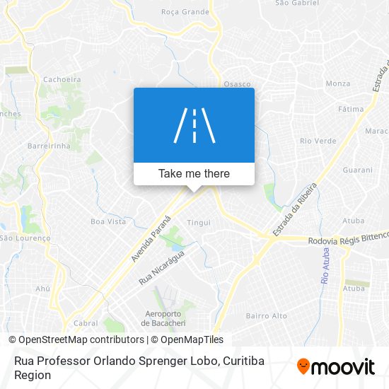 Mapa Rua Professor Orlando Sprenger Lobo