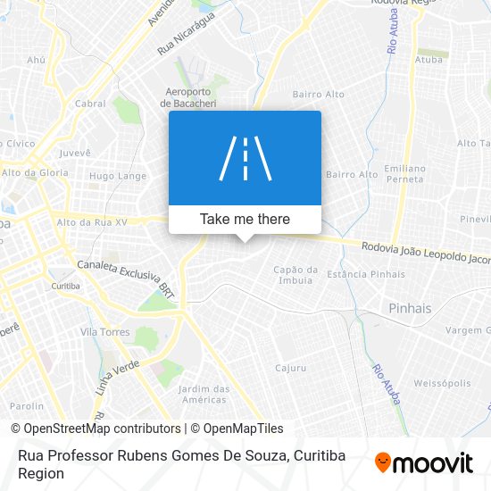 Mapa Rua Professor Rubens Gomes De Souza