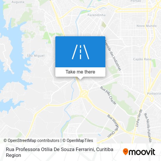 Rua Professora Otília De Souza Ferrarini map