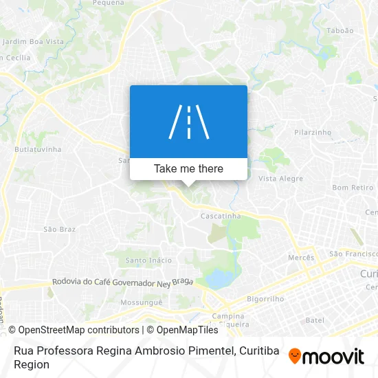 Rua Professora Regina Ambrosio Pimentel map