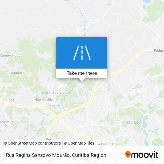 Mapa Rua Regina Sanzovo Mourão