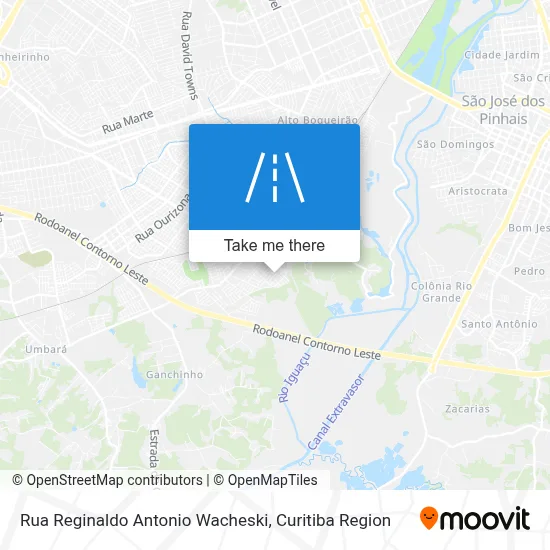 Rua Reginaldo Antonio Wacheski map