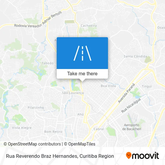 Rua Reverendo Braz Hernandes map