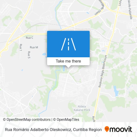 Rua Romário Adalberto Oleskowicz map