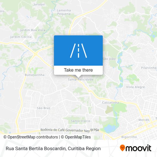 Rua Santa Bertila Boscardin map