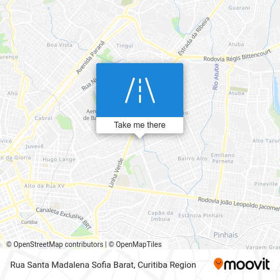 Mapa Rua Santa Madalena Sofia Barat