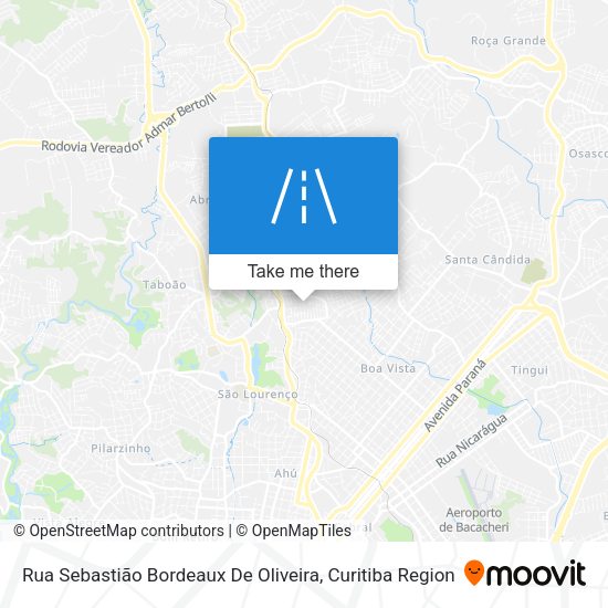 Rua Sebastião Bordeaux De Oliveira map