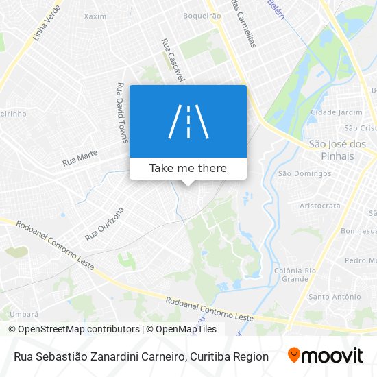 Mapa Rua Sebastião Zanardini Carneiro
