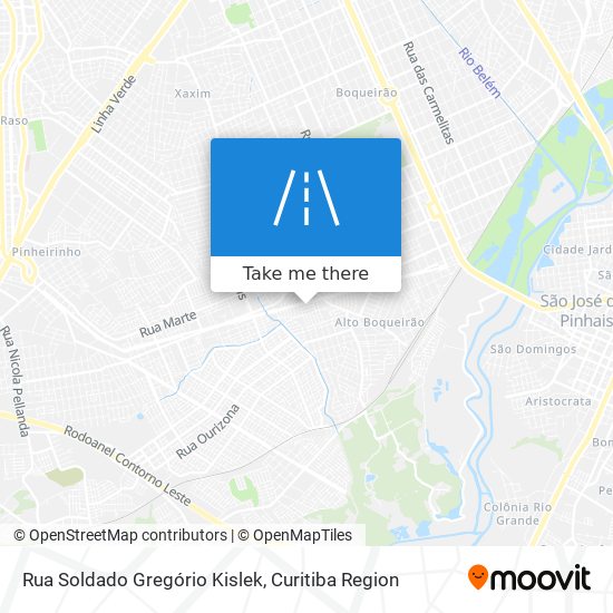 Mapa Rua Soldado Gregório Kislek