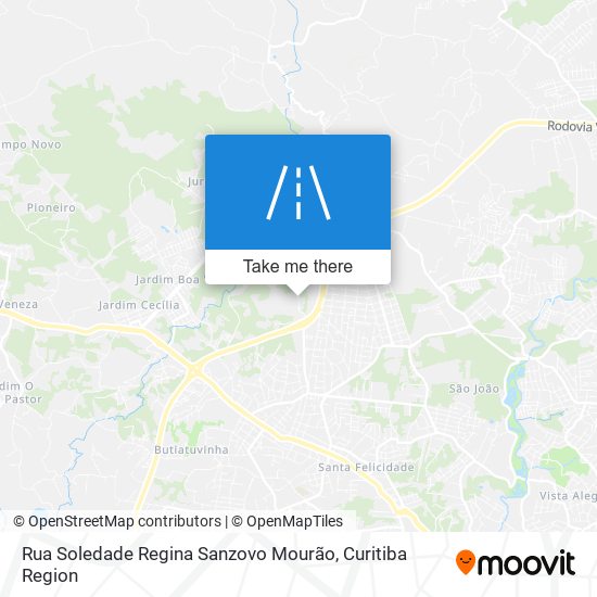 Mapa Rua Soledade Regina Sanzovo Mourão