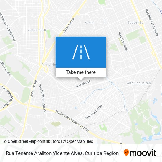 Mapa Rua Tenente Arailton Vicente Alves