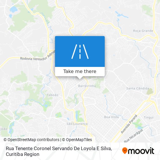 Mapa Rua Tenente Coronel Servando De Loyola E Silva