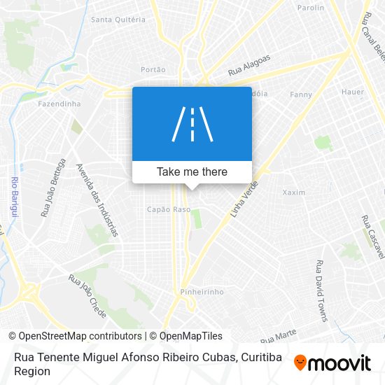 Rua Tenente Miguel Afonso Ribeiro Cubas map