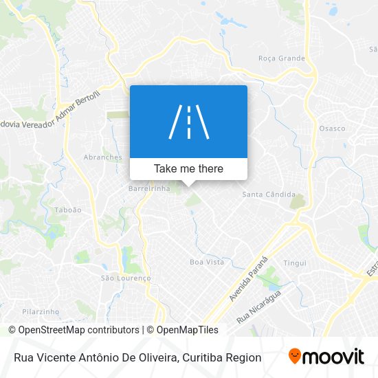 Rua Vicente Antônio De Oliveira map