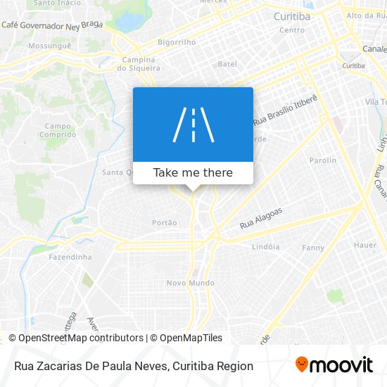 Mapa Rua Zacarias De Paula Neves