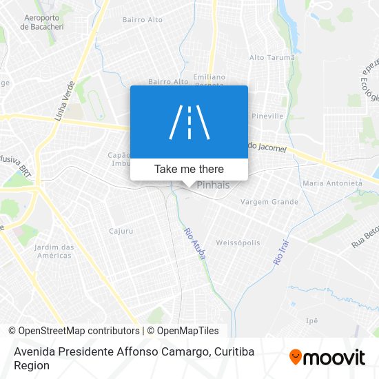 Avenida Presidente Affonso Camargo map