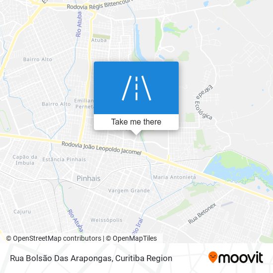 Rua Bolsão Das Arapongas map