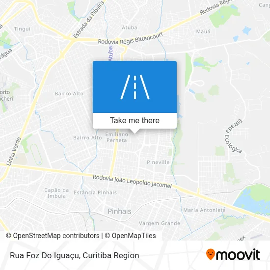 Rua Foz Do Iguaçu map