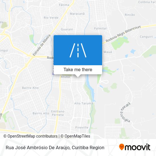 Rua José Ambrósio De Araújo map