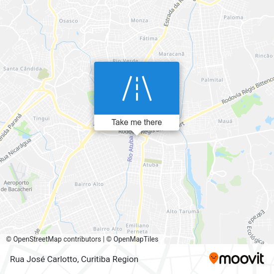 Rua José Carlotto map