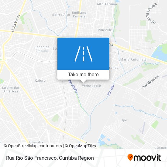 Mapa Rua Rio São Francisco