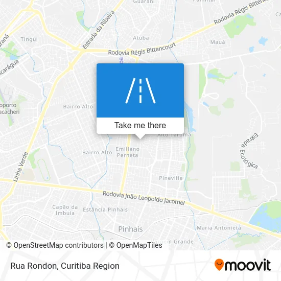 Rua Rondon map