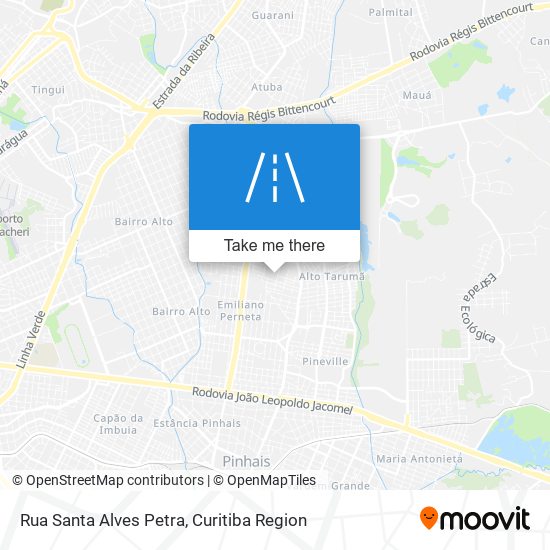 Rua Santa Alves Petra map