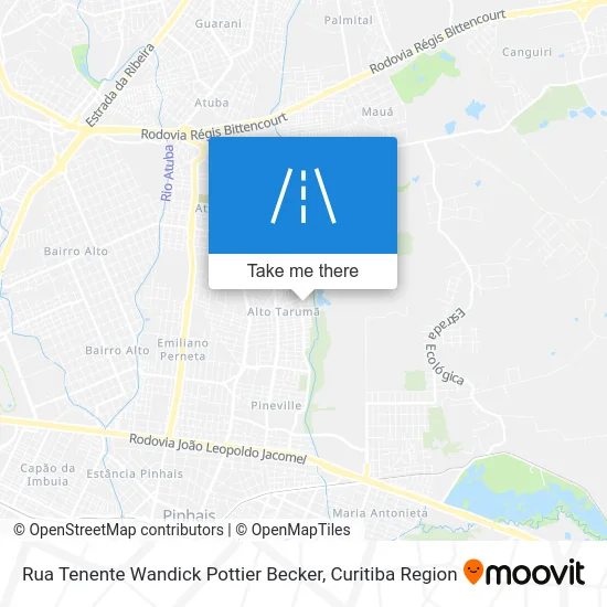 Rua Tenente Wandick Pottier Becker map