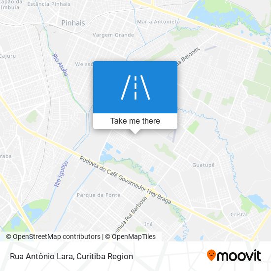 Rua Antônio Lara map