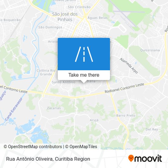 Rua Antônio Oliveira map