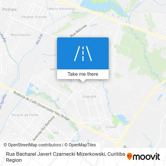 Rua Bacharel Javert Czarnecki Mizerkowski map