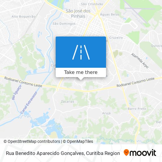 Rua Benedito Aparecido Gonçalves map