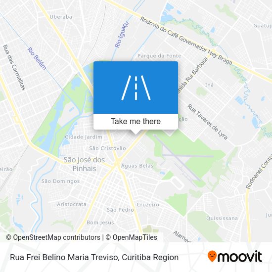 Rua Frei Belino Maria Treviso map